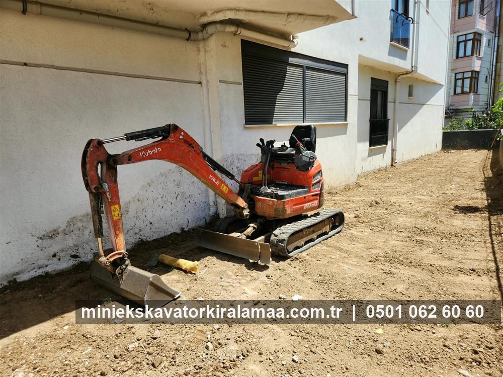 Darıca kiralık mini kepçe ile tesviye işi