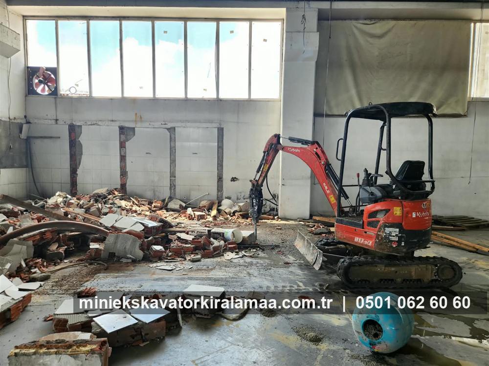 Dilovası kiralık mini ekskavatör ile kırım işi