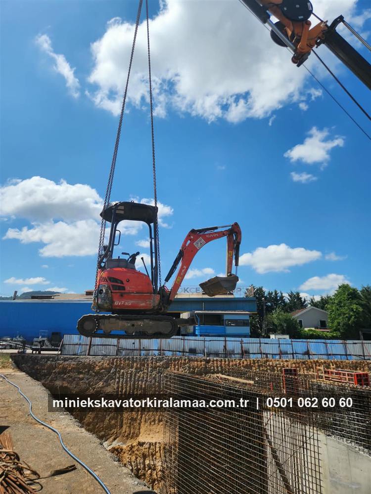 Şekerpınar kiralık mini kepçe ile temel dolgusu
